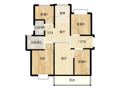 玖珑府 4室 2厅 125平米