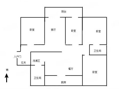 中湖明月风荷苑 4室 2厅 144平米