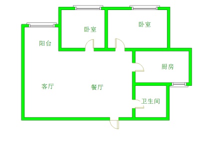 合欢家园 2室 2厅 86.1平米