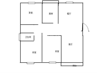 德城新天地 3室 2厅 111平米