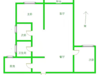 金碧御苑（四里庄回迁房） 3室 1厅 98平米