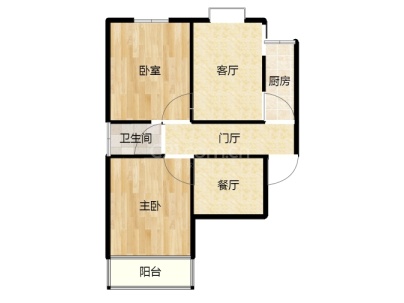 五号公馆 2室 2厅 100.5平米