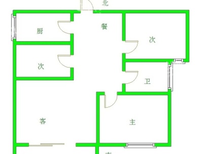 河西安置房(河畔雅苑) 2室 2厅 87平米