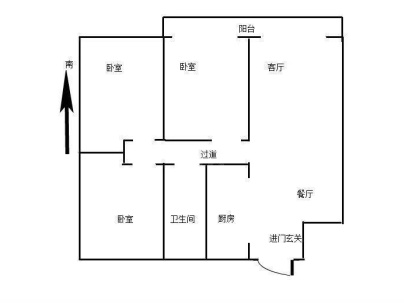 东信璟园 2室 2厅 107平米