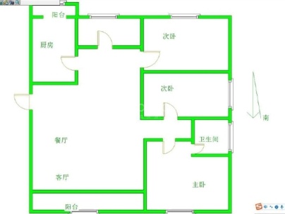 恒大名都 3室 2厅 110平米