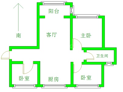 北环欣居 3室 2厅 95平米