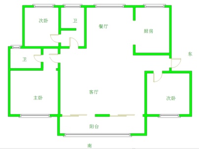 壹号院 4室 2厅 128平米