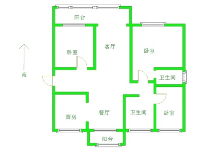 濉河新时代 3室 2厅 122平米