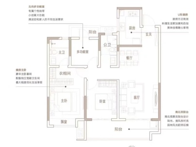 邦泰双玺 3室 2厅 118.09平米