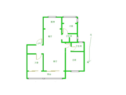 邦泰双玺 3室 2厅 112平米