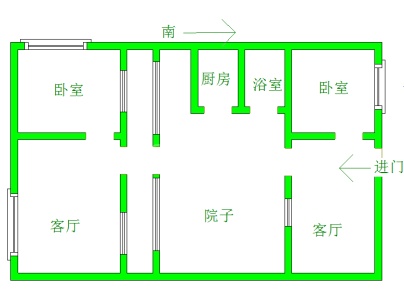 亚运村自建房 2室 2厅 54平米