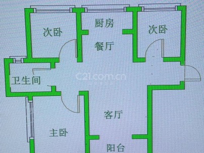 金碧御苑（四里庄回迁房） 2室 2厅 76.5平米