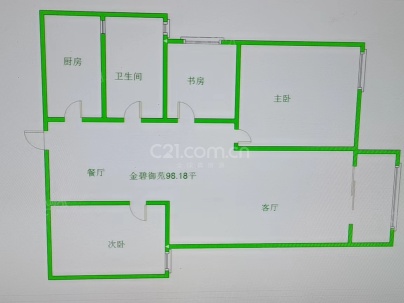 金碧御苑（四里庄回迁房） 3室 1厅 95平米