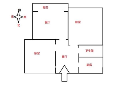 瑞景凯旋城 2室 2厅 88.9平米