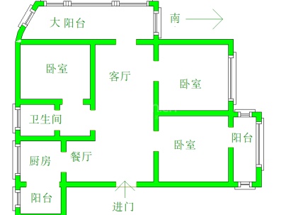 英伦城邦 3室 2厅 117平米