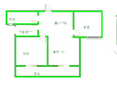 御溪国际 2室 2厅 97平米