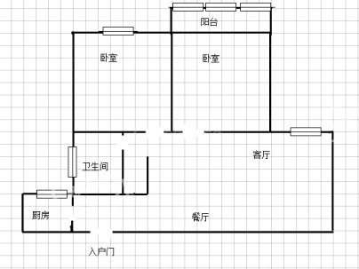 西城人家C区 2室 1厅 75平米