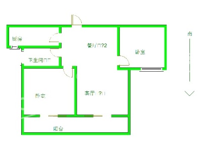 御溪国际 2室 2厅 96平米