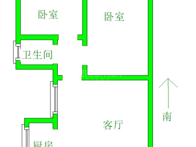 英伦城邦 2室 1厅 85平米