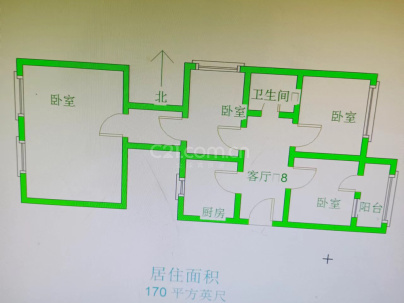 交通局家属楼 3室 1厅 80平米