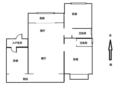 世茂云图 3室 2厅 116平米