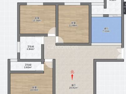 恒大绿洲1-2期 3室 2厅 143.7平米