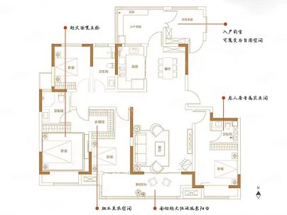 汤阴森林半岛（住宅） 4室 2厅 170平米