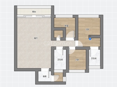 恒大绿洲3-6期（恒大城） 3室 2厅 130平米