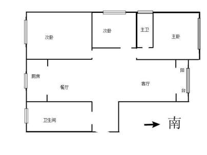 建业壹号城邦(三期) 3室 2厅 131平米
