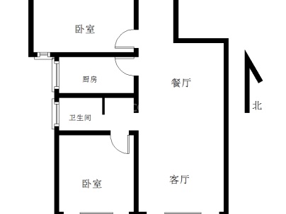 帝景北苑(电梯) 2室 2厅 100平米
