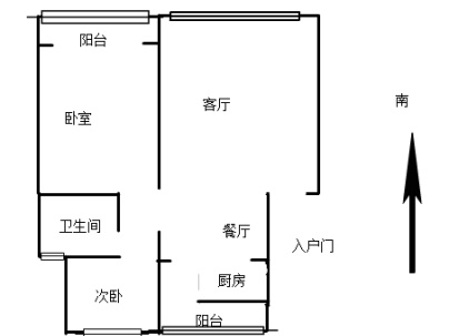 建业桂园(步梯) 2室 2厅 85平米