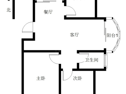 应天花园(临街) 3室 2厅 121平米