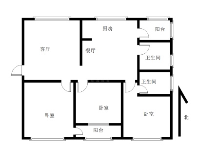 梧桐道(小高层) 3室 2厅 126平米