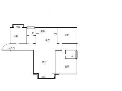 迎宾东苑(南部新城) 3室 2厅 124平米