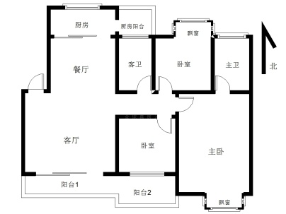 双嘉花园 3室 2厅 148.56平米