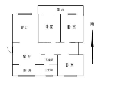龙泉公寓 3室 2厅 128平米