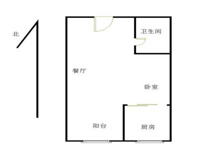 国安悦府(公寓楼) 1室 1厅 43平米