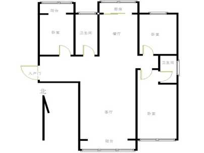 御园(缤纷广场) 3室 2厅 135.7平米