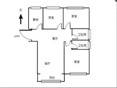 雍景台(南院) 3室 2厅 117.6平米