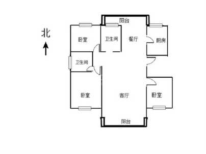 建业壹号城邦(一期) 3室 2厅 138.88平米