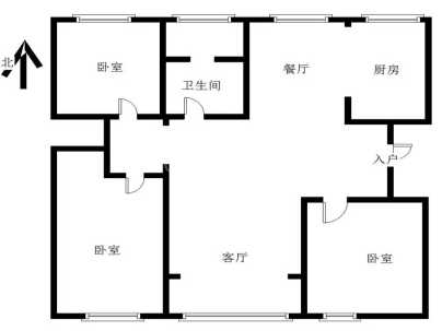 恒大缤纷城(高层) 3室 1厅 105平米