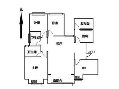 名门城(高层) 4室 2厅 159平米