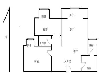 名门城(高层) 2室 2厅 91平米