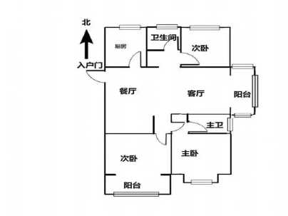 信华城二期 3室 2厅 121平米