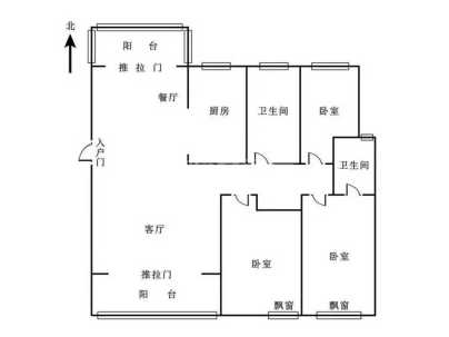 建业公园里(小高层) 3室 2厅 128平米