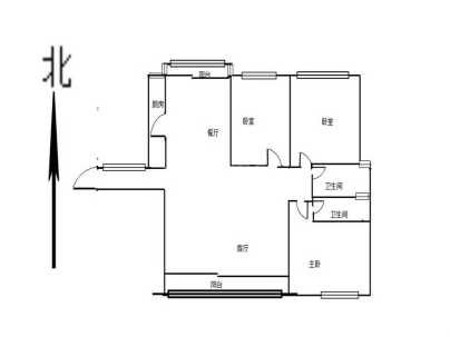 名门城(高层) 3室 2厅 129.65平米