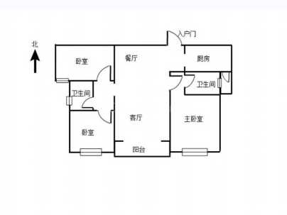 名门城(高层) 3室 2厅 120平米