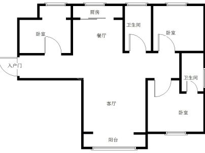 应天翡翠公馆 3室 2厅 126平米