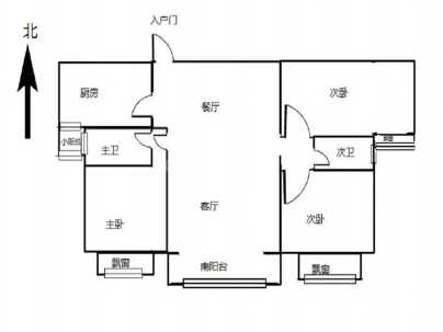 名门城(高层) 3室 2厅 119平米