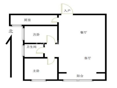 应天翡翠公馆 2室 2厅 86平米
